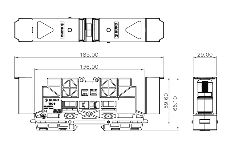 Blok zacisków śrubowych TBOC8-2-GY-Supu Electronics